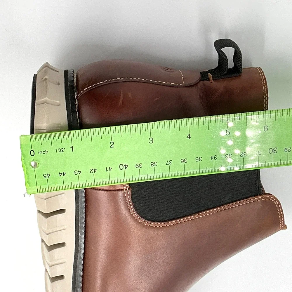 Cole Haan Mens Size 11.5 Wide 11.5W Waterproof Chelsea Boot Brown Leather